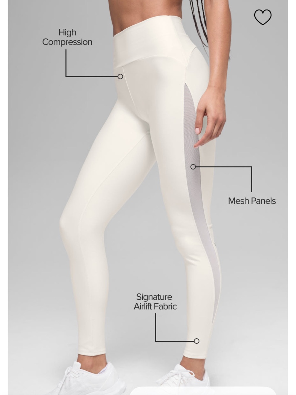 ALO Yoga Airlift High-Waist Mesh Infatuation Legging - Ivory